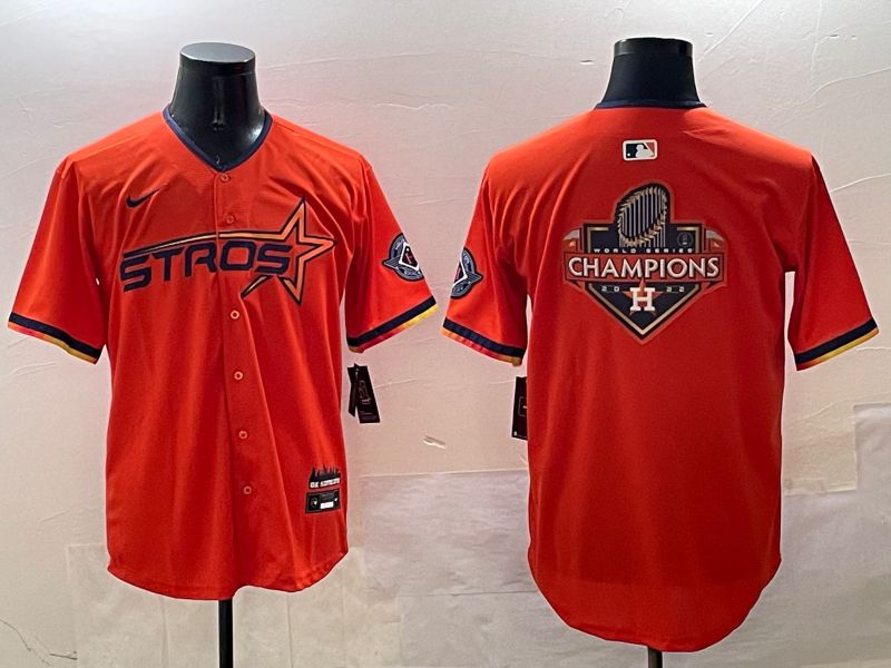 Men Houston Astros Blank Orange Three generations Joint Name 2025 Nike MLB Jersey style 4